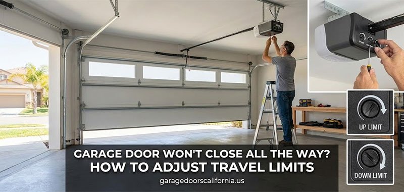 Garage Door Won't Close All the Way? How to Adjust Travel Limits