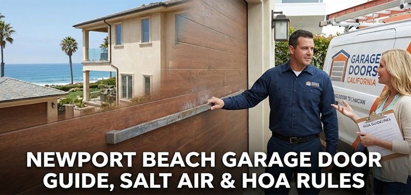Newport Beach Garage Door Guide: Rust, Salt Air & HOA Rules