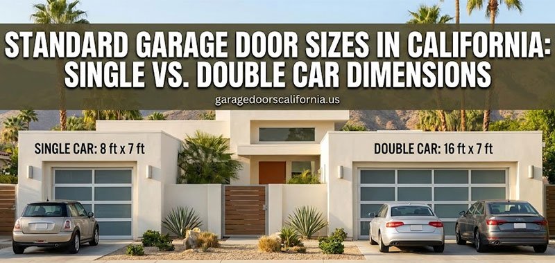 Standard Garage Door Sizes in California: Single vs. Double Car Dimensions