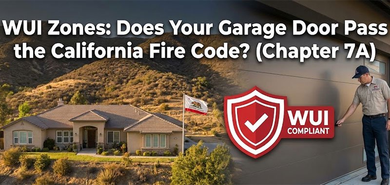 WUI Zones: Does Your Garage Door Pass the California Fire Code? (Chapter 7A)