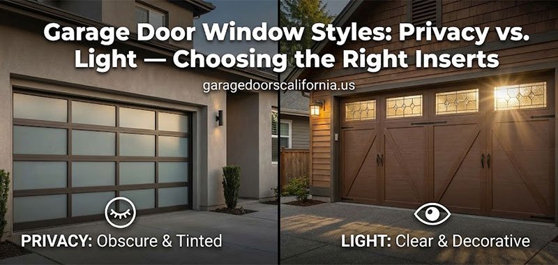 Garage Door Window Styles: Privacy vs. Light – Choosing the Right Inserts